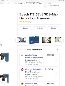 Bosch 11316EVS SDS-Max Demolition Hammer