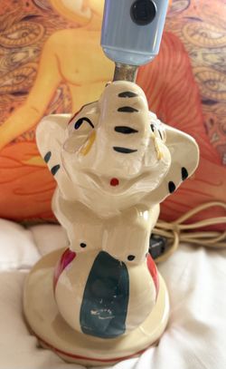 Antique elephant lamp