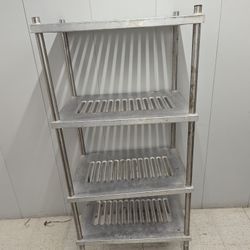 Very Sturdy Commercial Metal Aluminum Shelving Unit Solid Shelves