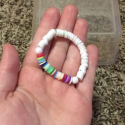 White With Rainbow Bracelet (Smaller Size)