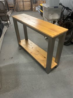 Rustic Wood and Grey Console Table