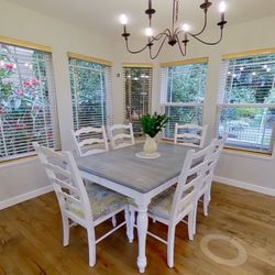 Dining Set With 6 Upholstered Chairs