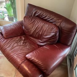 Vintage Red Couch Chair 