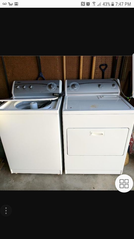 Kenmore washer and dryer