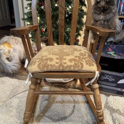 Amish Oak Windsor Child’s Rocking Chair Antique 