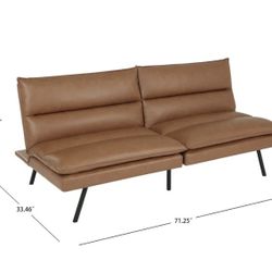  Faux Leather Futon 