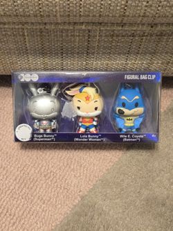 Looney Tunes Character Keychain Figural EXCLUSIVE Backpack Clip-On Buddy Set