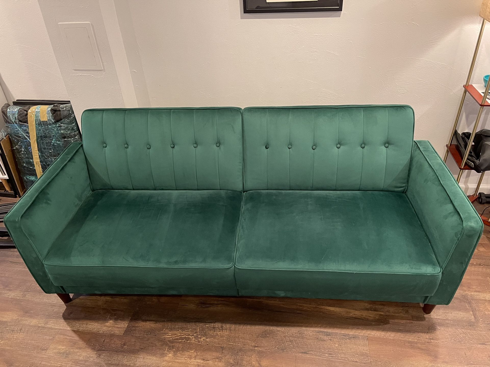 Imani Green Velvet Sleeper Sofa