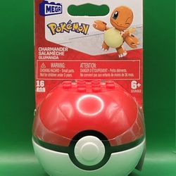 MEGA Construx Pokémon Poké Ball Buildable Figures – Charmander Build, Play & Display