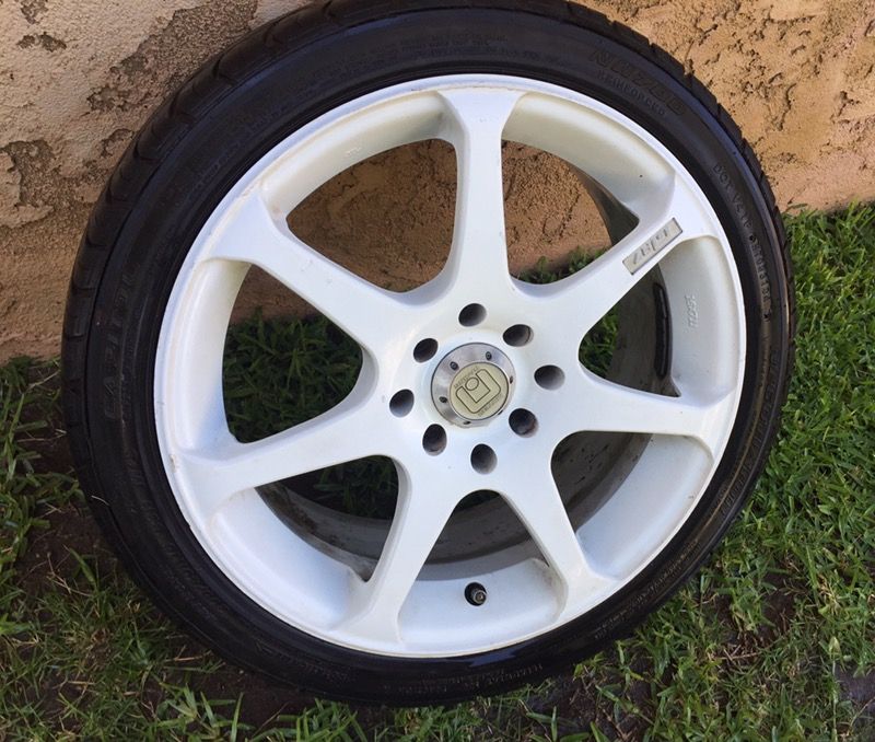 4 WHITE MOTEGI MR7 RIMS 16 INCH