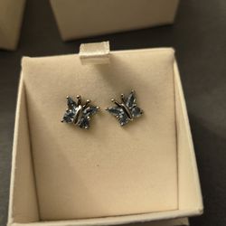 Amanda Rose Turquoise Blue Butterfly Earrings