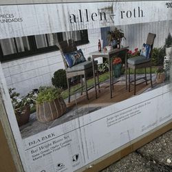 New In Box Allen + Roth Isla Park Bar Height Chairs Only