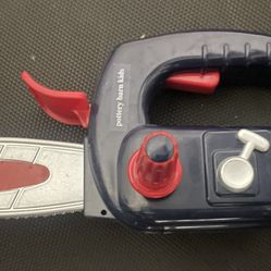 Rare pottery barn kids 3 power tools toy set- Drill, Jigsaw, Chainsaw + Carrying Case | Ages 3+
