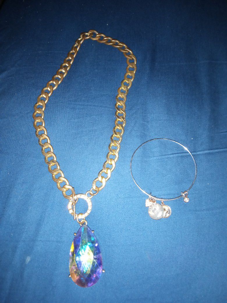 GOLD PLATED CHAIN AND BRACELET 