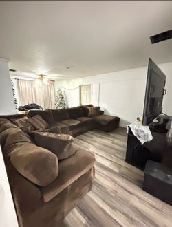 Brown large sectional