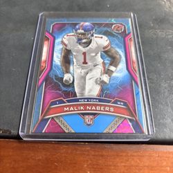 Topps Resurgence Aqua Refractor Malik Nabers Rookie Football Card 