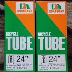NEW Bicycle Bmx Thornproof Inner Tubes 24"