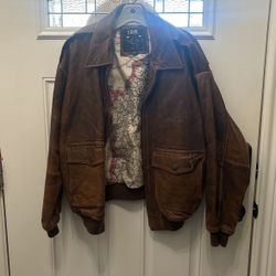 Classic pilot jacket Brown Leather