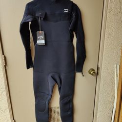 NWT Billabong Furnace Comp 3/2 Chest Zip Wetsuit. Size L