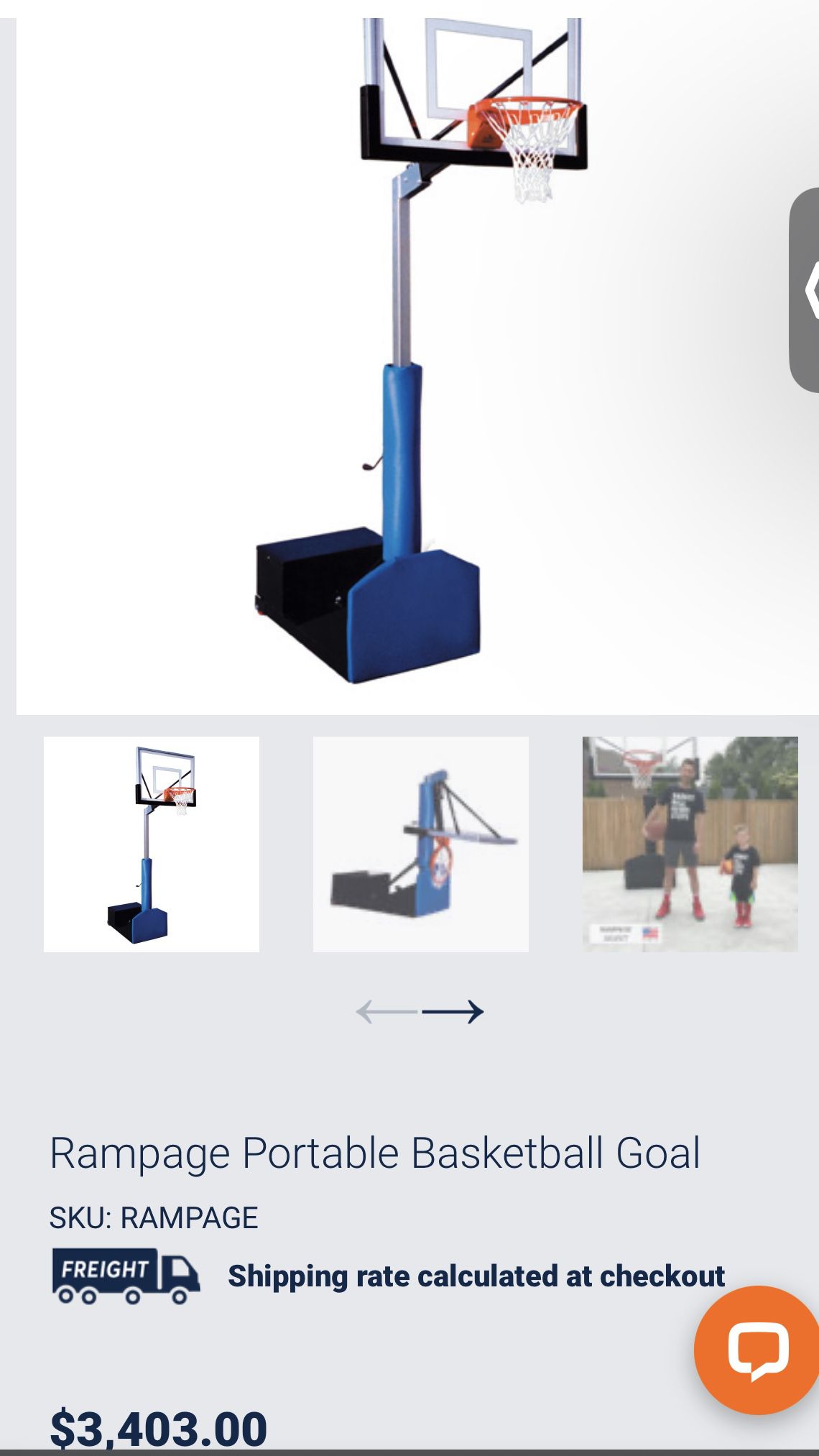 Rampage Portable Basketball Goal 