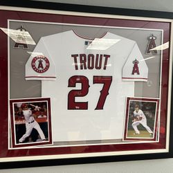 Mike Trout Autographed Jersey Framed