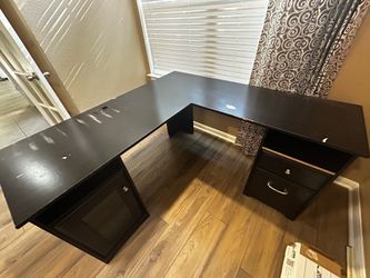 L shape computer desk