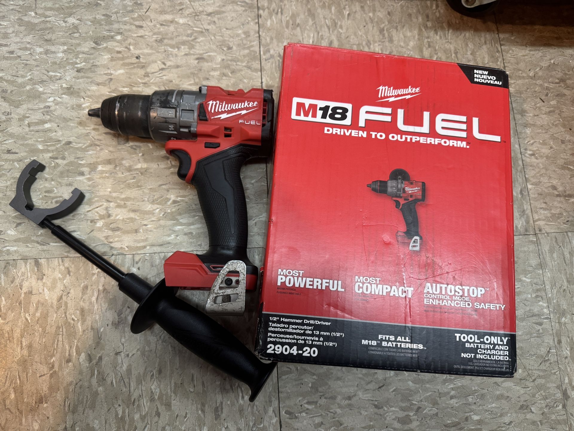 Milwaukee M18 FUEL 18V Lithium-lon Brushless Cordless 1/2 in. Hammer Drill/Driver (Tool-Only)