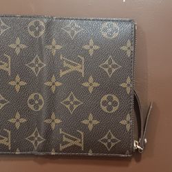 Genuine Wallet LV double Zippers Button Wallet