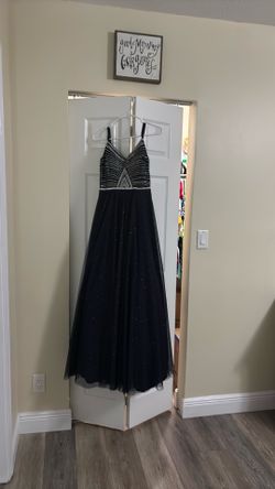 Navy blue and silver sparkles dress size 5