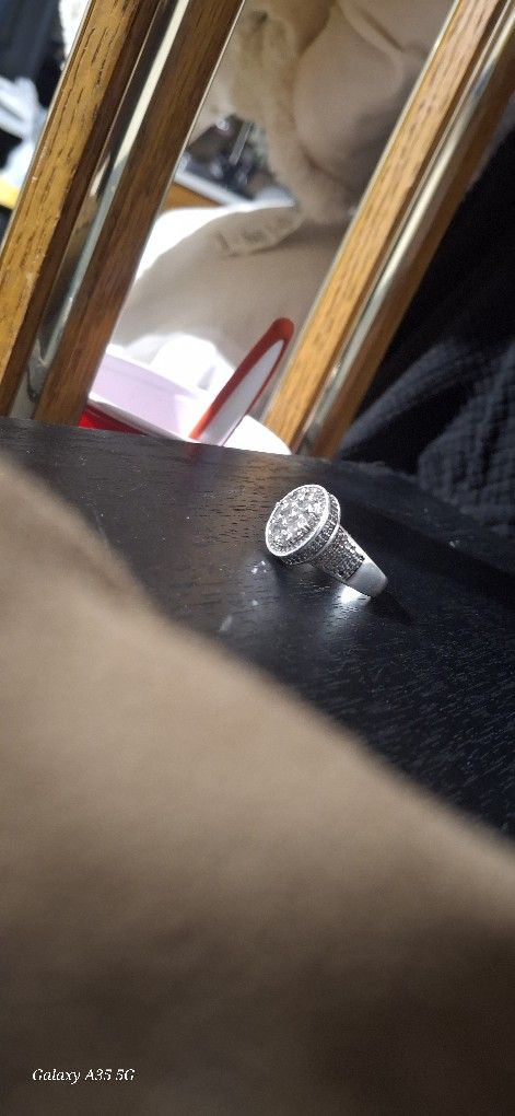 Silver Man's Size 12 Ring 