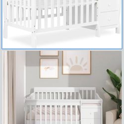 Baby Crib White 