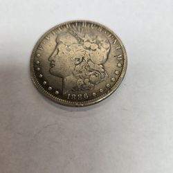 1886 Morgan Dollar Coin.