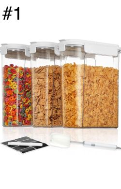 3 PCS Airtight Food Storage Container with Flip-Top Lids（brand new)
