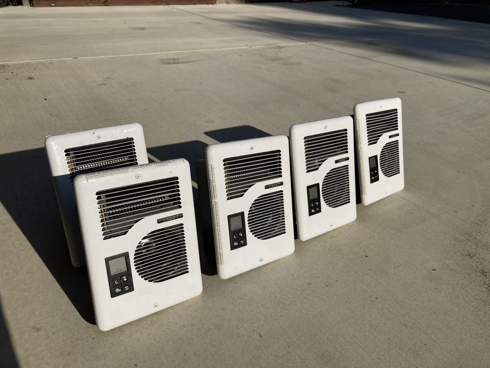 Cadet Recessed Electric Wall Mount Heaters, qty 5