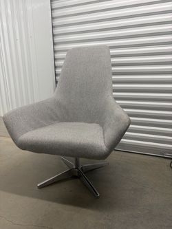 Modern Gray Swivel Lounge Chair