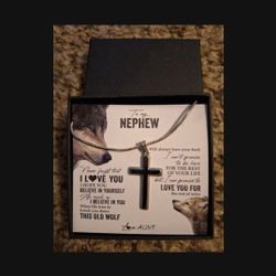🔥🔥🔥BEAUTIFUL SILVER CROSS FOR YOUR NEPHEW!🔥NEW AND IN BOX🔥🔥
