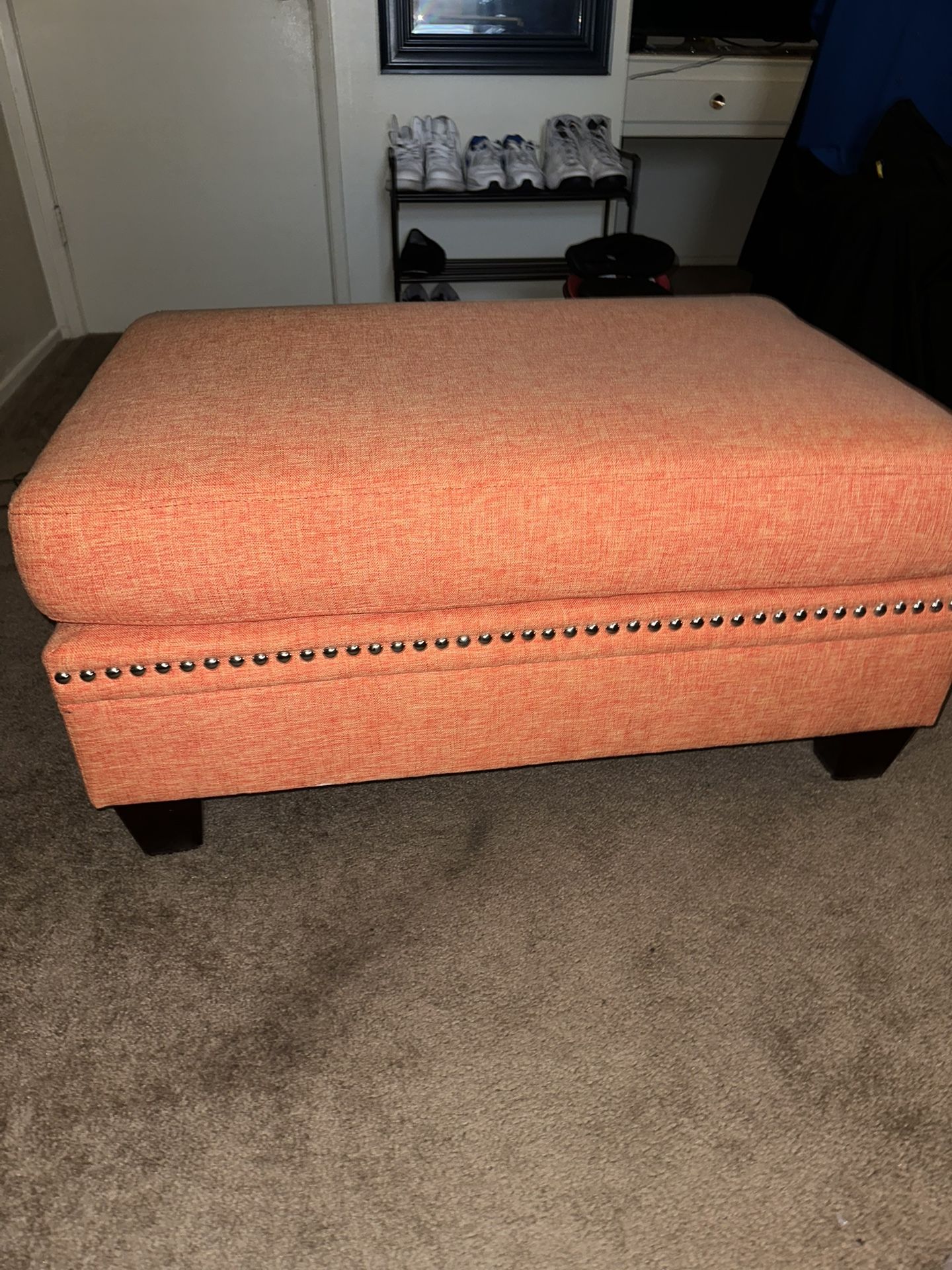 Orange Ottoman