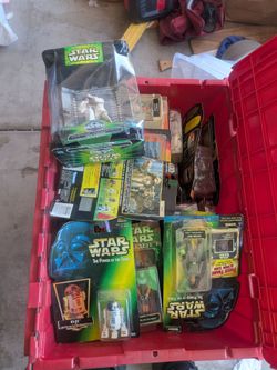Lots of Star wars toys and some Japanese cartoon toys