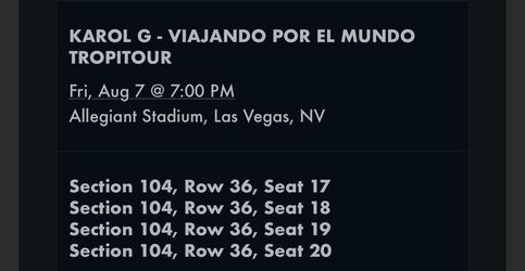 Karol g concert Vegas