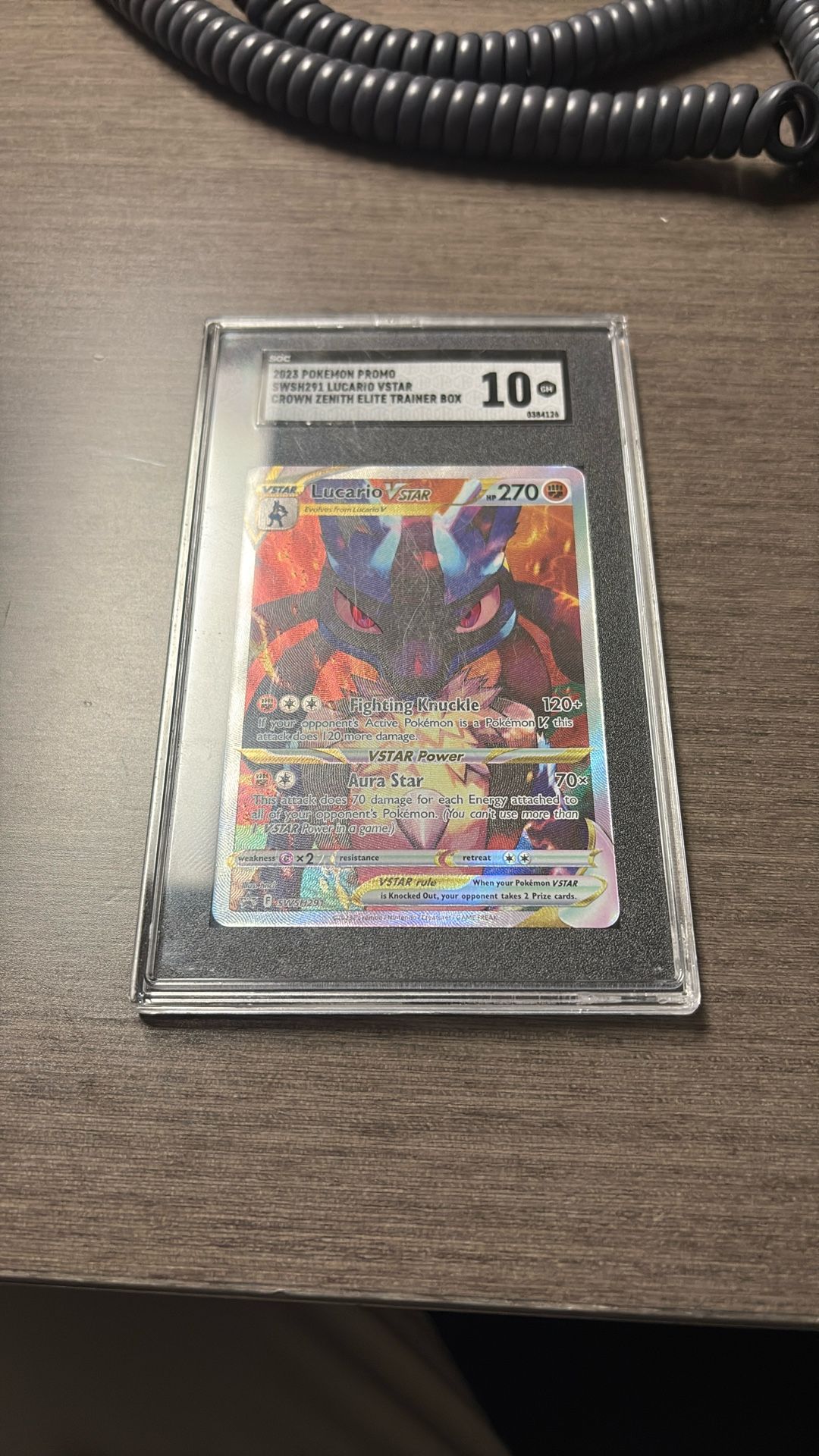 SGC Gem mint 10 Lucario VStar Crown Zenith