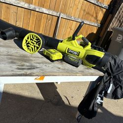 Ryobi 40V HP Brushless 100MPH -660 CFM  Blower /vacuum Good Condition W 4.0 Ah Battery And Charger  Pickup Only 