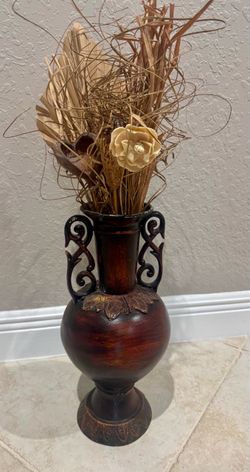 Decorative Vase with Scroll Handles