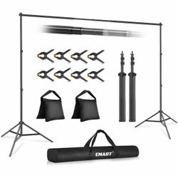 New EMART Backdrop Stand 10x7FT Adjustable Back Drop Stand for Party Photoshoot