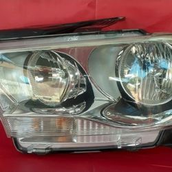 2011 2012 2013 DODGE DURANGO  LEFT HALOGEN CHROME BEZEL HEADLIGHT OEM USED 