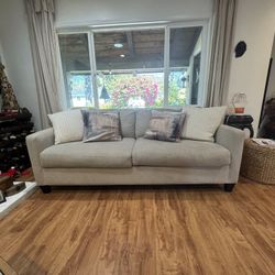 Modern Beige Sofa / Couch – Clean, Comfortable, Great Condition