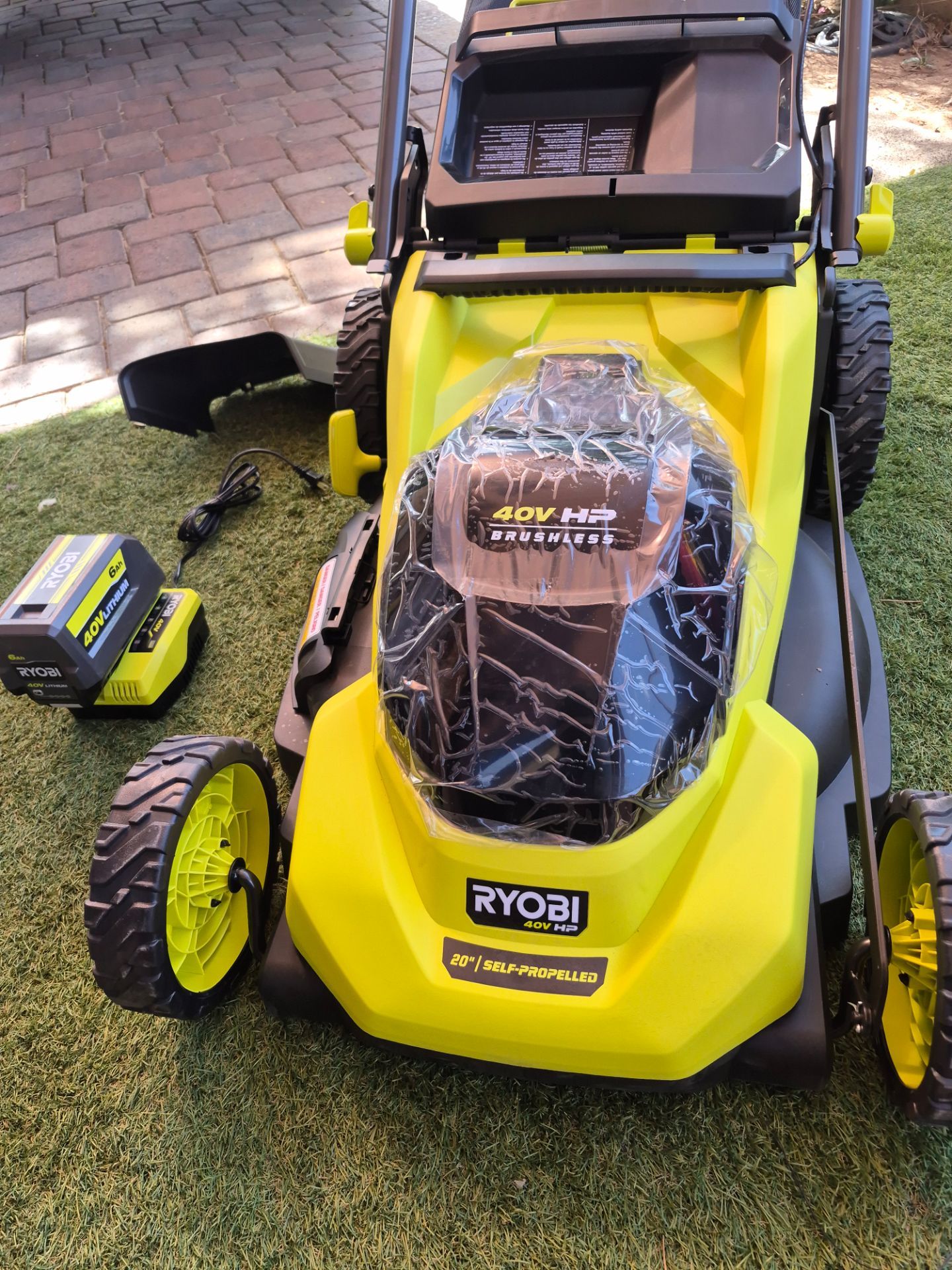 LAWN MOWER RYOBI 40VOLT 20IN SELF PROPELLE NEW