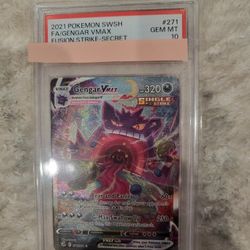 Gengar Vmax Fusion Strike Psa 10 Pokemon