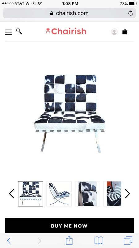 Barcelona cow hide chAir