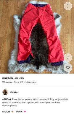 PINK BURTON SNOW BOARDING PANTS