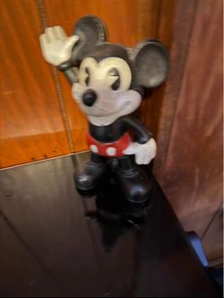 Vintage Mikey and Minnie cast iron piggy bank